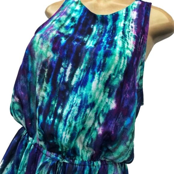Mossimo Flowing Sleeveless Purple Blue Midi Dress - Picture 2 of 10
